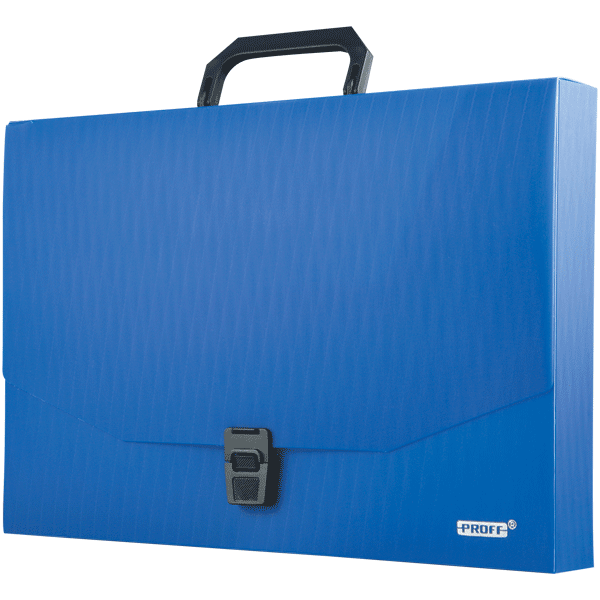Папка-портфель A4+ 40 мм с замком синяя 1.00 мм - изображение 1