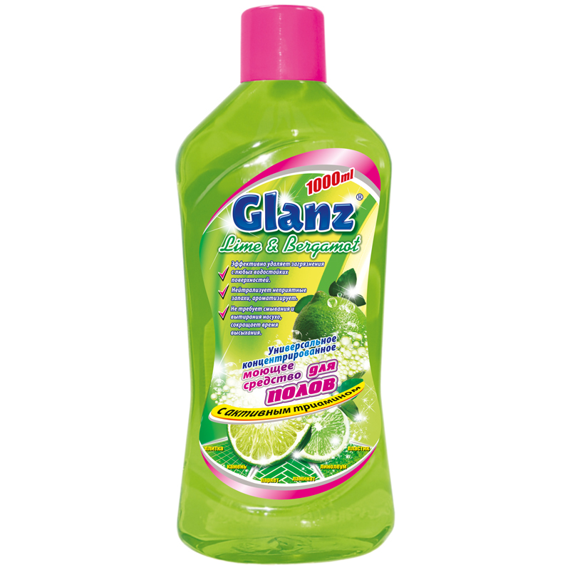 Средство для полов моющее Glanz 1 литр - изображение 1
