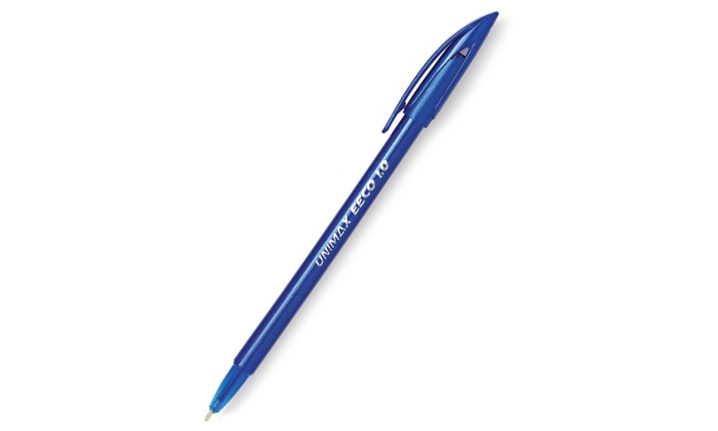 Ручка шариковая синий стержень 0.7мм, UNIMAX EECO син. корп. 50 шт./уп - изображение 1