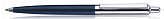 Ручка шариковая Flair подарочная авт. синяя, син/хром HALF METAL