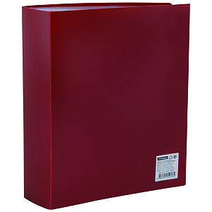 Папка с файлами A4 со 100 вкладышами красная 30мм, 0,6мкм OfficeSpace 