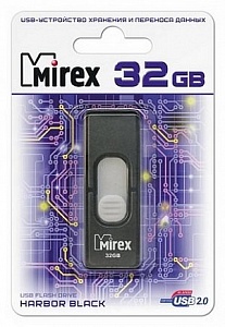 Флеш-память 32GB Mirex Harbor blaсk  32Gb USB